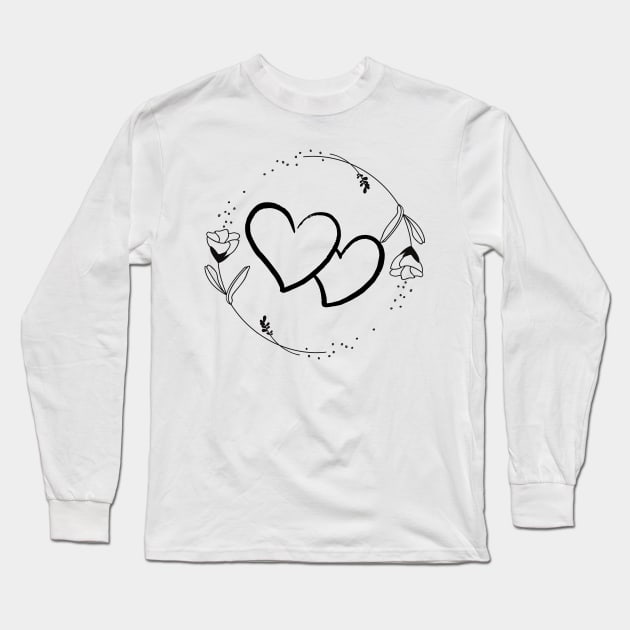 Flowers Around Your Heart Long Sleeve T-Shirt by NICHE&NICHE